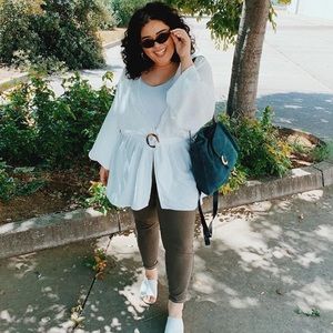 ASOS Tall White Belted Top